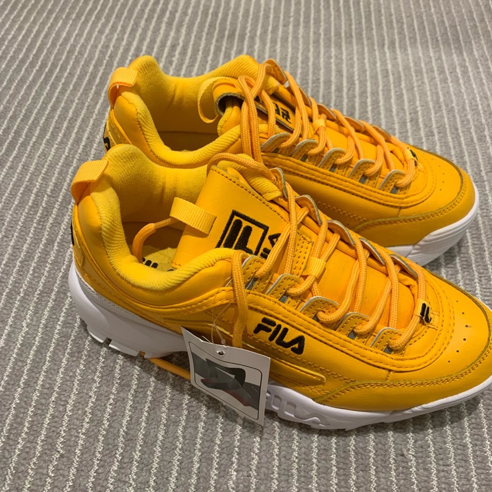 Yellow Fila Sneakers